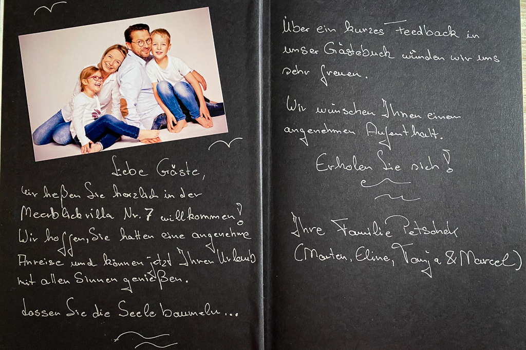 Gästebuch Ferienwohnung Meerblickvilla 7
